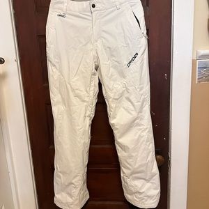 Women's Spyder White Snow Pants - Size 10